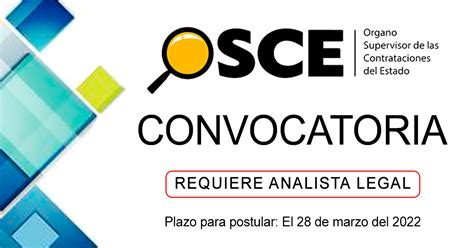 Convocatoria Osce Cas Plaza Derecho Empleos P Blicos Per