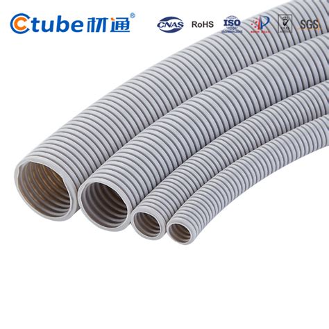 Asnzs 2053 Waterproof Grey 20mm 25mm Pvc Electrical Corrugated Conduit China Corrugated