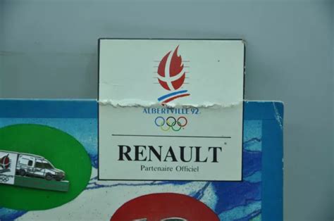 Ancienne Planche De Pin S Renault Jeux Olympiques Hiver Alberville