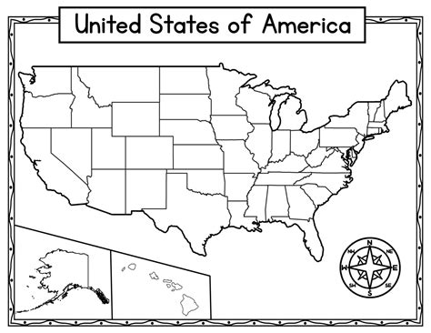 Free Printable Blank US Map Templates [Word, PDF] Download