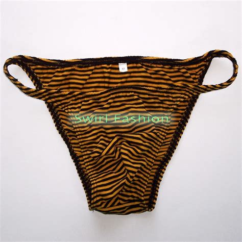 K377 C Mens String Bikini String Narrow Waist Poly Cotton Spandex