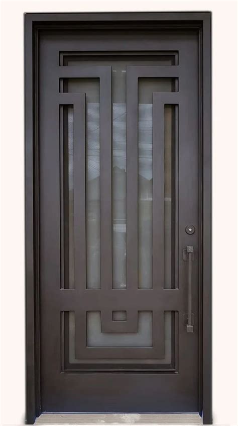 Polished 84 Inch Dark Brown Mild Steel Door For Office At Rs 11000