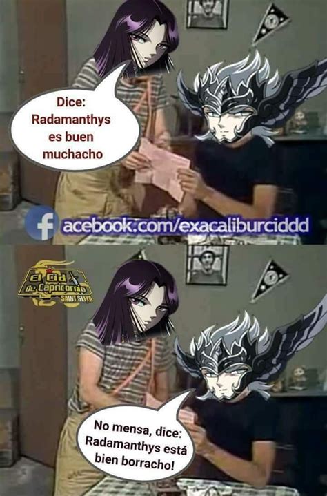 Pin De Aigami Diva En Saint Seiya Memes Saint Seiya Radamanthys Memes