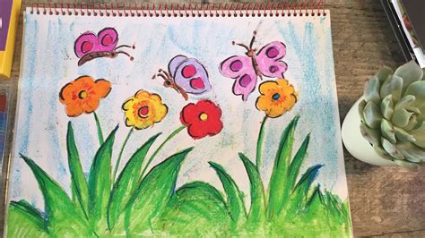 Flower Garden Drawing Easy | Best Flower Site