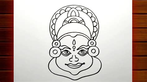 Easy Tutorial Kathakali Face Doodle Art Onam Celebration Drawing | The ...