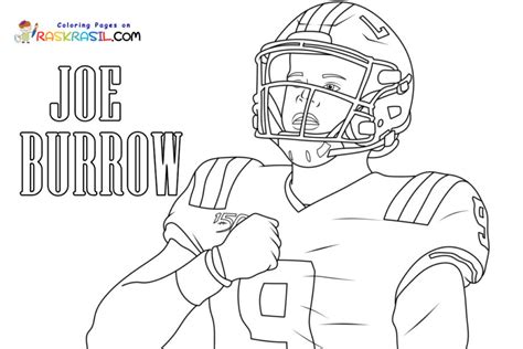 Joe Burrow Bengals Coloring Page Coloring Pages