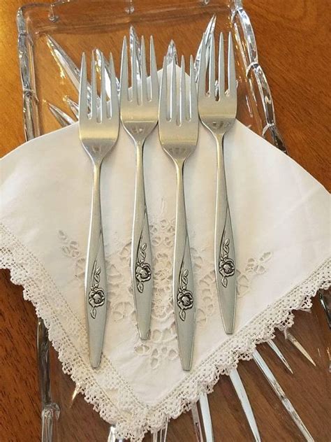 Dinner Forks Oneida Lasting Rose Stainless Steel Flatware Or Etsy