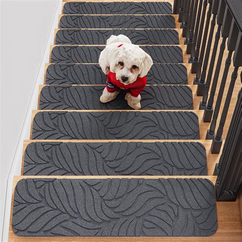 Fixmend Lot de 15 tapis d escalier antidérapants pour marches en bois