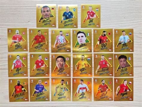 Topps Uefa Euro Complete Set Gold Signature Star Players