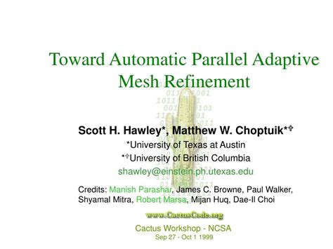 Ppt Toward Automatic Parallel Adaptive Mesh Refinement Powerpoint