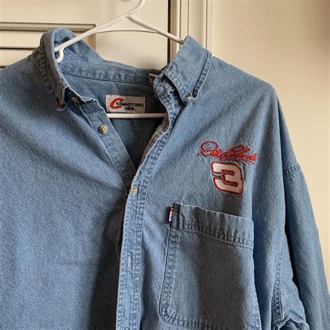 Vintage Dale Earnhardt Denim Shirt Size L. Looks... - Depop