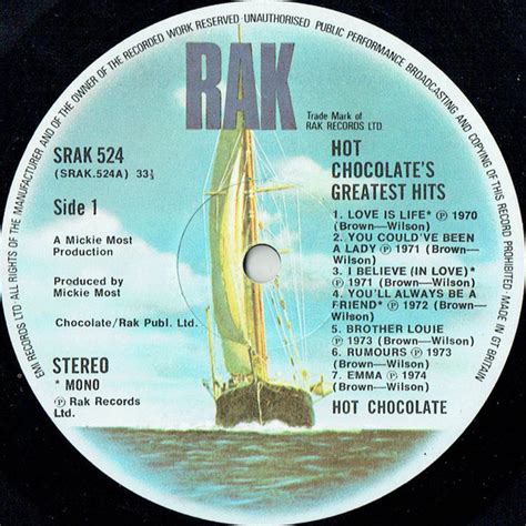 Hot Chocolate Xiv Greatest Hits Vinyl Lp Compilation Lp Record Mono Classical Co Uk