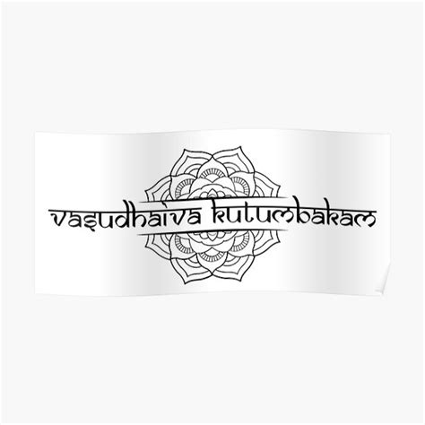 Póster For Sale Con La Obra Vasudhaiva Kutumbakam ¡celebre La