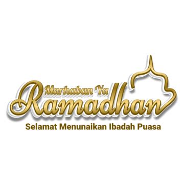 Gold Letter Marhaban Yes Ramadhan 1444h Year 2023 Vector Ramadan 2023