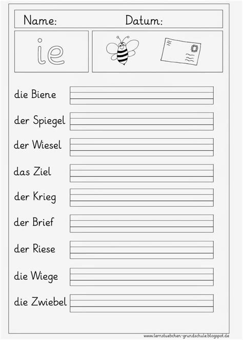 Arbeitsblätter rund um das ie | Arbeitsblätter grundschule, Buchstaben
