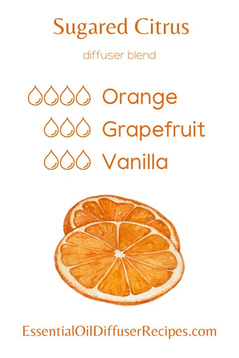 Sugared Citrus Essential Oil Diffuser Recipe • Essential Oil Diffuser Recipes