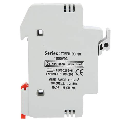 Fuse Holder Base Din Rail Mount Power Distribution Control Equipment Towfh1dc 1000vdc 1p15a