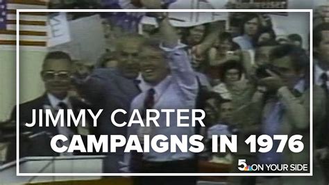 Jimmy Carter Campaigns In St Louis Before General Election 1976