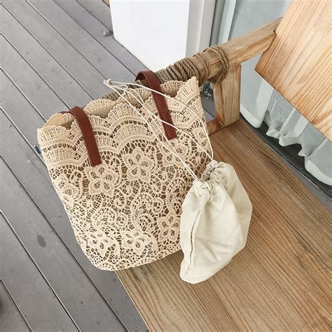 Sac De Plage Pour Femme En Dentelle La Boutique Boh Me