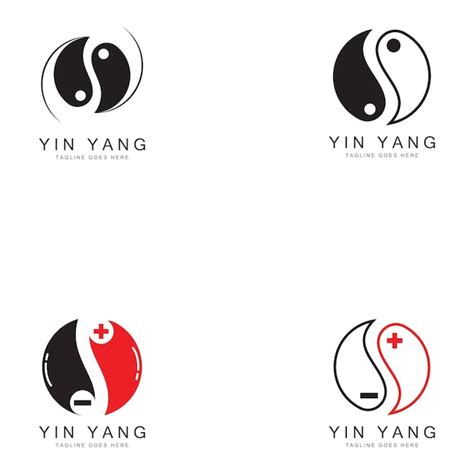 Premium Vector Yin Yang Vector Icon Design Illustration Template