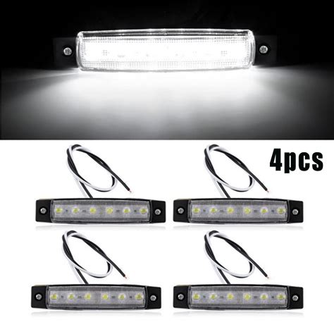 4pc Marine Grade 12 Volt Large Waterproof Cool White Led Courtesy Lights Set