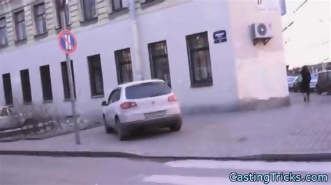 Fake Russian Casting With Brunette Babe