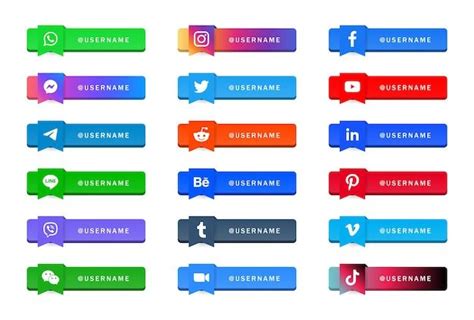 Premium Vector Modern Social Media Icons Logos Or Network Platform