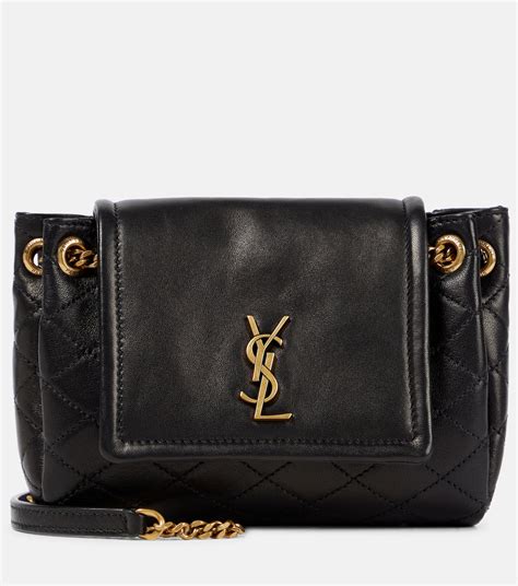 Nolita Mini Leather Shoulder Bag In Black Saint Laurent Mytheresa