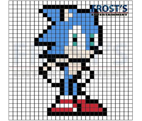 Sonic The Hedgehog Sonic Pixel Art Pattern Ruban De Masquage Canevas