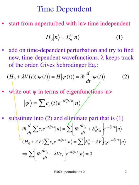 PPT - Time Dependent Perturbation Theory PowerPoint Presentation, free download - ID:633096