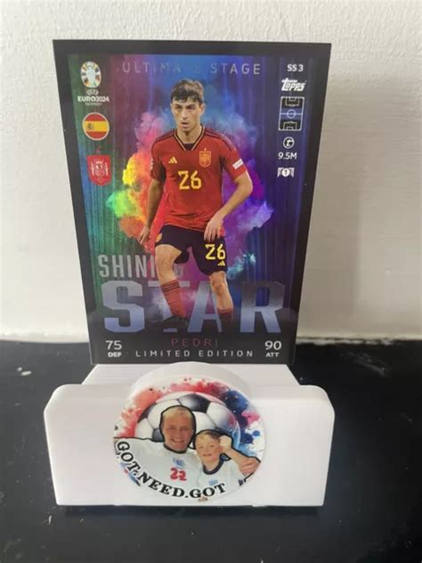 Topps Match Attax Uefa Euro Shining Star Limited Edition Pedri