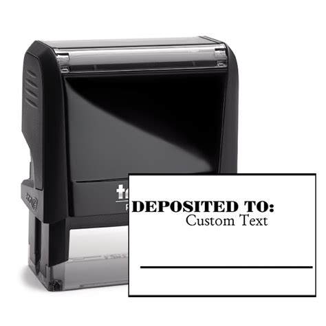 Custom Deposited To Dater Deposit Stamp - Simply Stamps