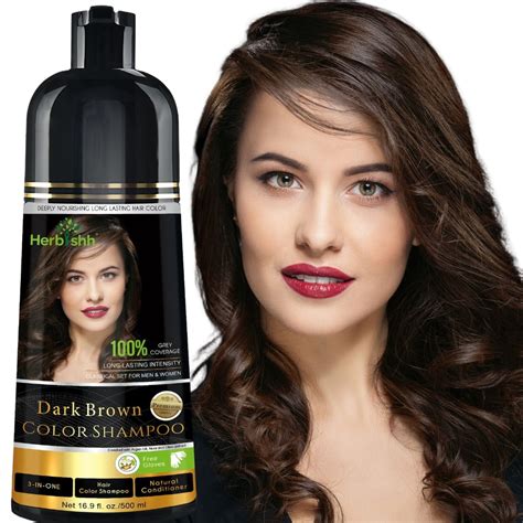 Lytiang Natural 3 In One Hair Color And Care Shampoo Oil Brown Quick Dyeing Fade Hair Formula