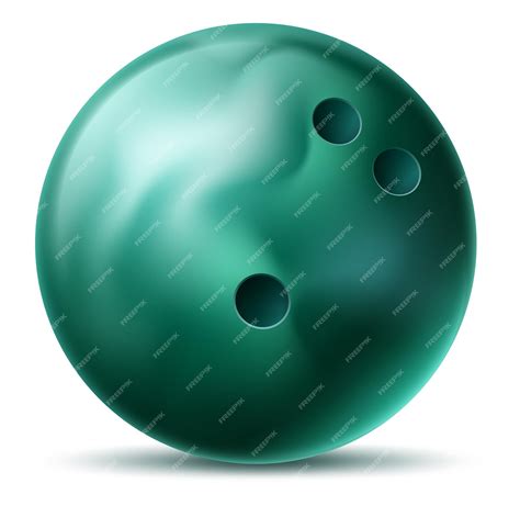 Premium Vector Bowling Ball Realistic Green Sphere For Striking Game