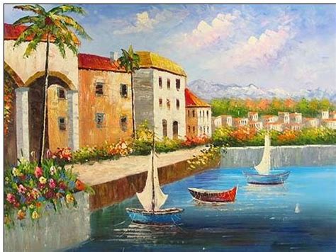 17 Best images about Mediterranean Sea Landscapes Oil Paintings on ...