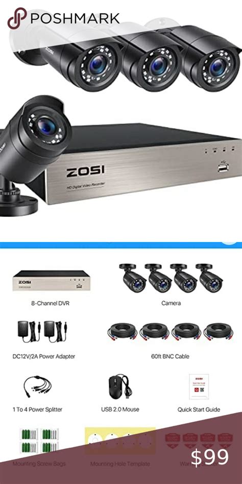 Zosi Ch H Mp Lite Dvr P Outdoor Cctv Home Security Camera