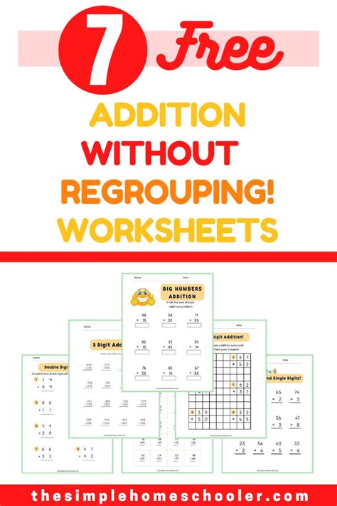 Amazing Addition Without Regrouping Worksheets Free And Easy Print The Simple Homeschooler