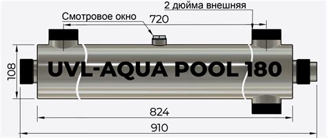 УФ стерилизатор для воды в бассейне 180 вт - UVL