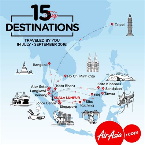 Airasia Flight Route Map