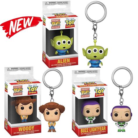 1pçs Funko POP Toy Story 4 Anime Chaveiro PVC Forky Woody Buzz