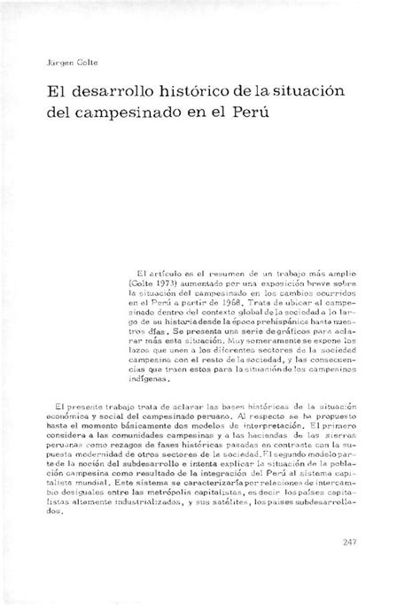 PDF El desarrollo histórico de la situación del campesinado en