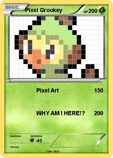 Pokémon Pixel Grookey Pixel Art My Pokemon Card