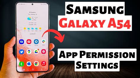 Samsung Galaxy A54 App Permission Settings Allow Deny App