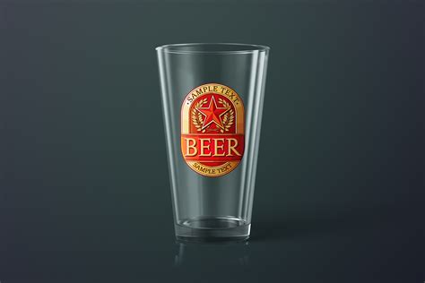 Beer Glass Mock Up American Pint Behance