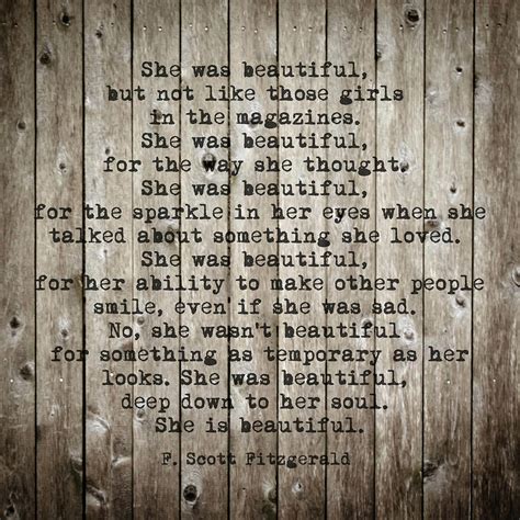 She was beautiful by F. Scott Fitzgerald #woodbackground #poem ...