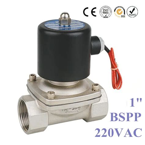 1 Bspp Stainless Steel 304 Normally Closed Electric Solenoid Valve 220v Acsolenoid Valve 220v