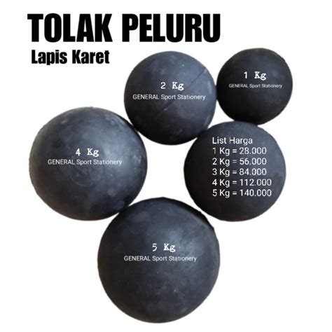 Jual Bola Tolak Peluru Kg Olahraga Lapis Karet Shopee Indonesia