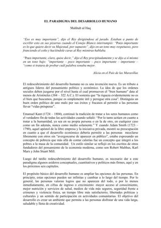 Paradigma Del Dllo Humano PDF