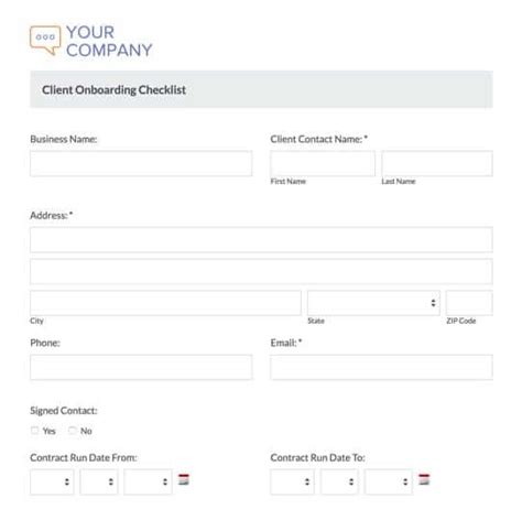 Client Onboarding Checklist Template | Formstack