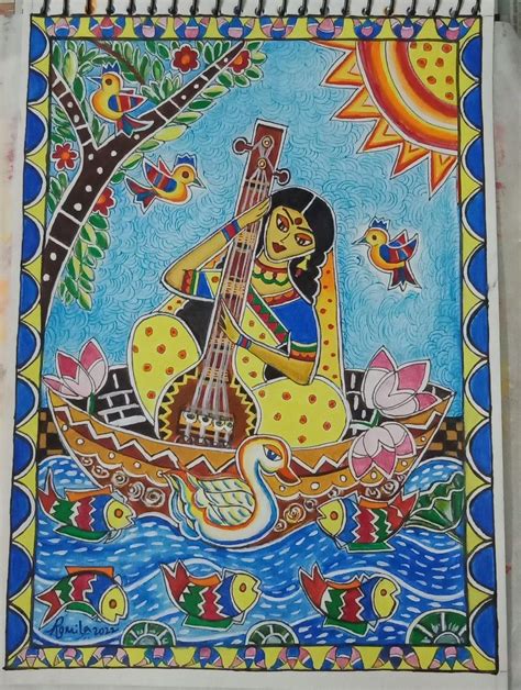 Radha Krishna Mithila Painting By Trivenika Ray Madhubani Artist Artofit